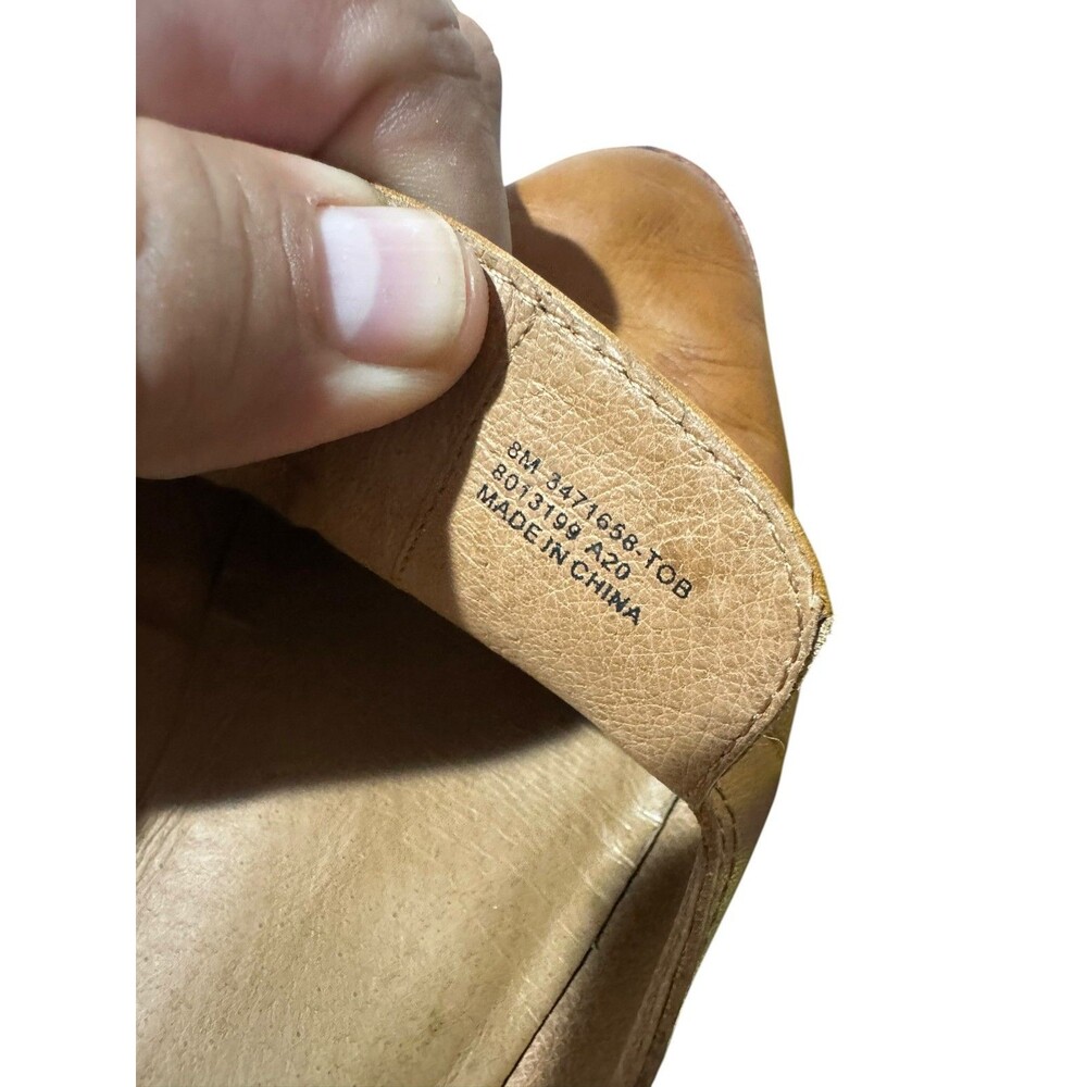 Frye Brown Leather Round Toe Slip-On Loafer Flats Women's US 8 M Boho Slip On - Picture 9 of 11